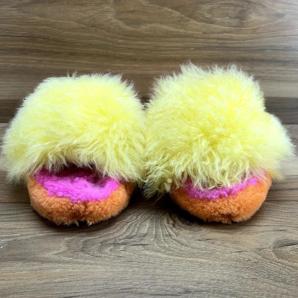 UGG Girls Size 1 Big Bird‎ Slingback Fluff Yeah Slingback Sippers